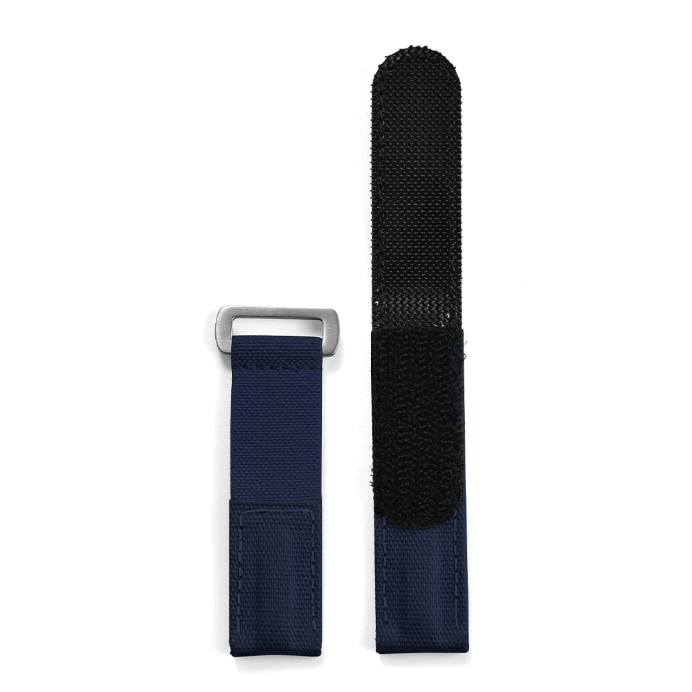 Cinturino in nylon e pelle resistente con chiusura a strappo 20 mm, per orologi sportivi da uomo e donna, accessori per Omega, Rolex, Tissot