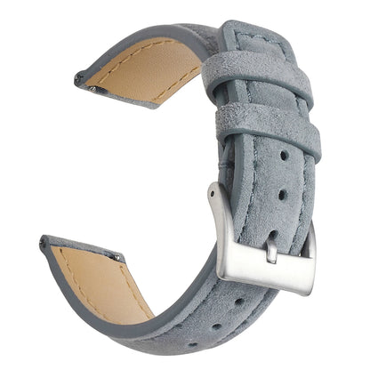 Cinturino per orologio in pelle scamosciata vintage, 18 mm, 19 mm, 20 mm, 22 mm, fatto a mano, grigio, marrone, cinturini di ricambio, accessori per orologi da uomo