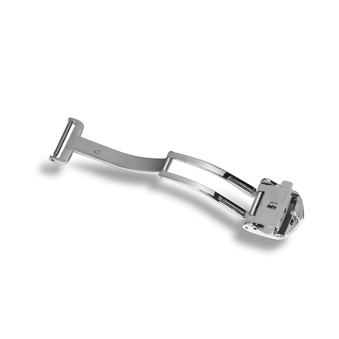Remplacer pour SEIKO Premier 316L, boucle papillon déployante à ressort en acier inoxydable, bouton en argent poli, fermoirs de montre 16mm 18mm