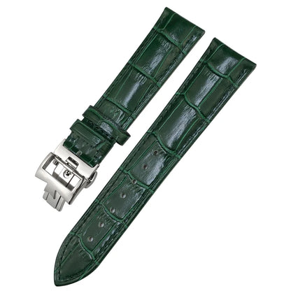 Cinturino per orologio in vera pelle adatto per VC Vacheron, cinturino verde in pelle di vitello Constantin da uomo 19mm 20mm 21mm 22mm da donna, cinturini