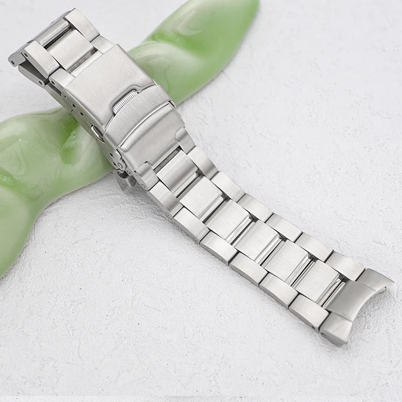 Bracelet de montre en acier inoxydable éventuelles B185, fermoir pliant, extrémité incurvée solide, compatible avec boîtier éventuelles B185, remplacements de bracelet, 20mm