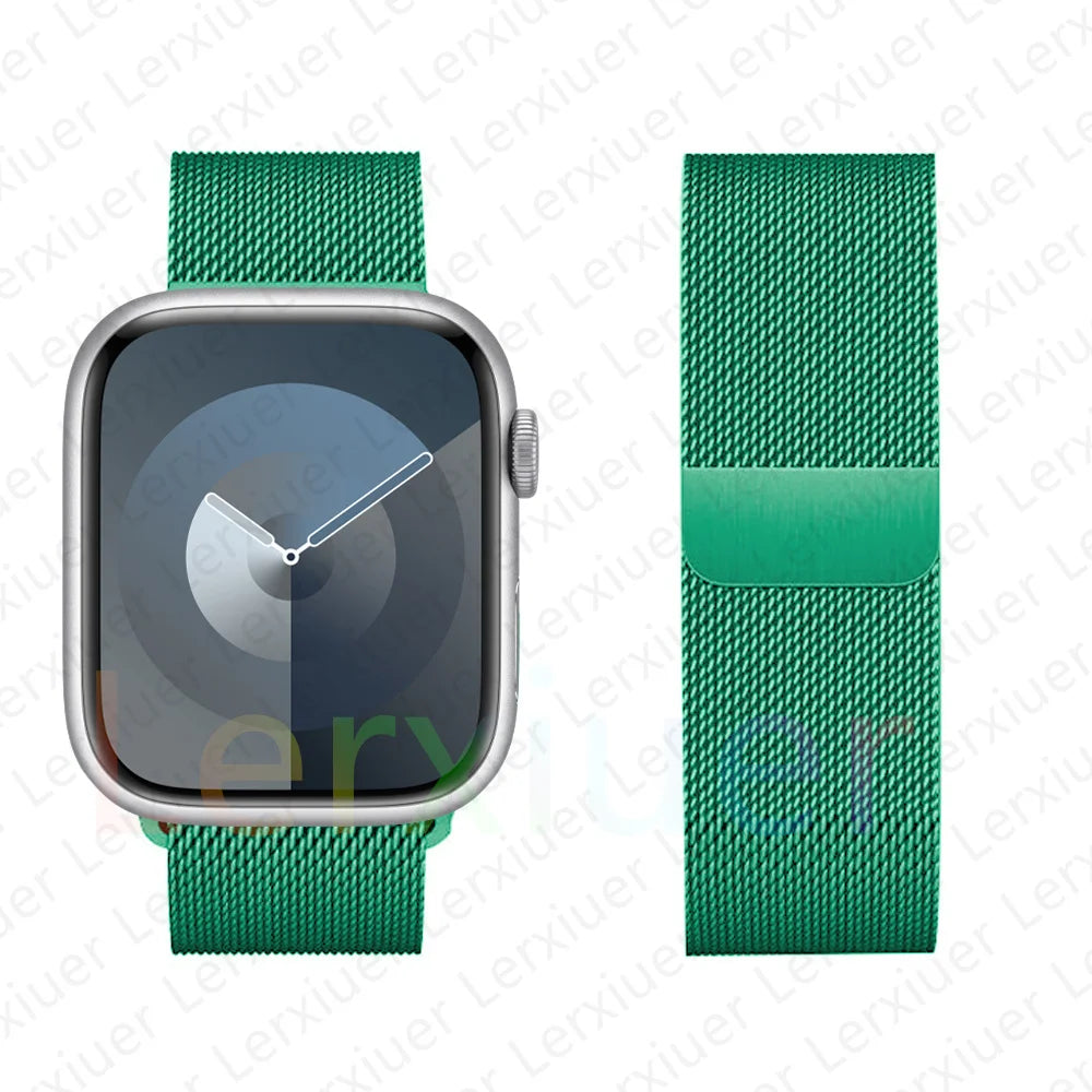 Boucle milanaise pour Bracelet de montre Apple 46mm 44mm 45mm 40mm 42mm 41mm 38mm 49mm Bracelet iWatch série 10 Ultra 2 9 8 SE 7 6 5 bandes