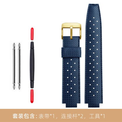 Cinturino in gomma per orologio LV, con apertura rialzata, Louis Vuitton, serie Tambour, Q1121, cinturino dedicato, uomo, donna, Q114k