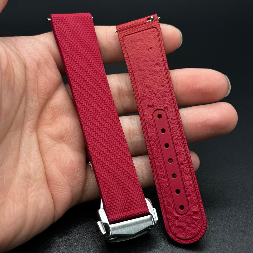 Bracelet montre 20mm caoutchouc Premium – Rapide à Boucle déployante – Toutes Marques