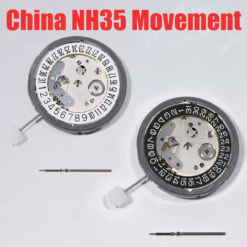 NH35 replacement movement from China, Japanese NH35 movements, date at 3 o'clock, high-precision NH35A automatic mechanical movement