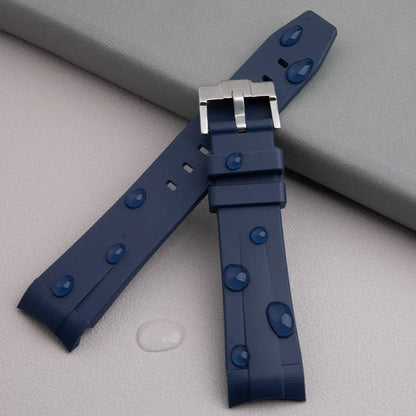 Watch strap for Longines Hydroconquest L3 Conquest, soft rubber sport diving strap, L3.742/644, 21mm