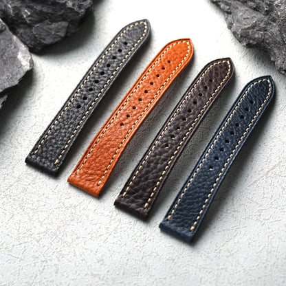 Cinturino in vera pelle italiana MBOX fatto a mano, cinturino da uomo in vera pelle marrone nera morbida non laminata da 18 20 22MM, cinturino per orologio in stile retrò