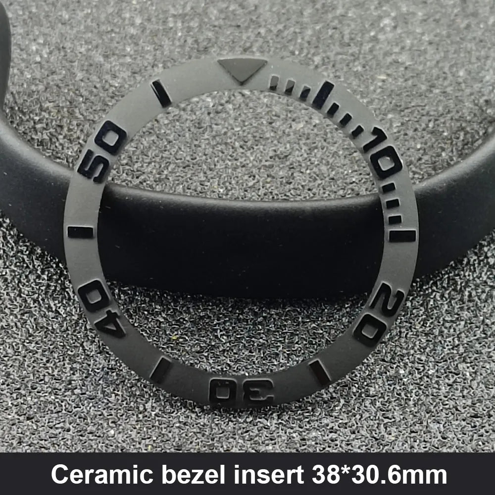 38mm x 30.6mm Sloped Ceramic Bezel GMT and Diving Watch Insert for 40mm Men's Watch Replacement Watch Bezel Inserts