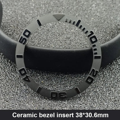 38mm x 30.6mm Sloped Ceramic Bezel GMT and Diving Watch Insert for 40mm Men's Watch Replacement Watch Bezel Inserts