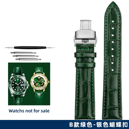 Green butterfly watch strap, 12mm, 14mm, 16mm, 18mm, 20mm, 22mm, high quality, casual, business, watch strap, watch accessories