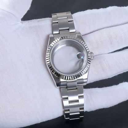 NH35 Watch Accessories, 36mm/39mm Stainless Steel Watch Case for Seiko NH35 NH38 NH36, 28.5mm Movement, Datejust Oyster Dial, Parts