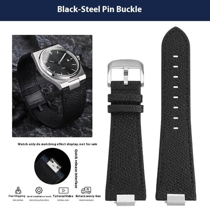 Pour Tissot 1853 Super Player PRX série T137.410/T137.407 bracelet de montre en cuir véritable T137 bracelet de montre en cuir surélevé pour hommes 12mm