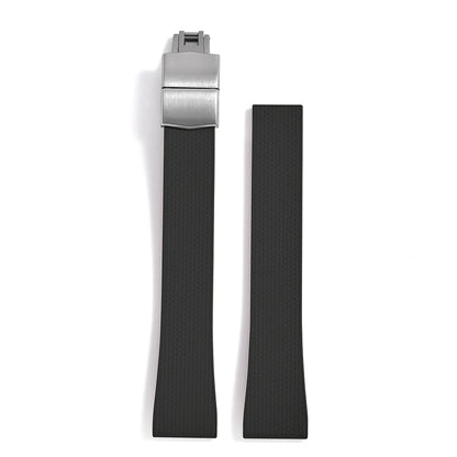 Original Stripess CTS FKM 20mm rubber watch strap for d-elug FKM CTS quick release watch strap silver butterfly buckle cut to size