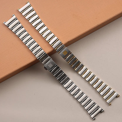Bracelet de montre en acier inoxydable fin et solide, 22x14mm/16x11mm, boucle pliante, accessoires pour montre Omega Constellation