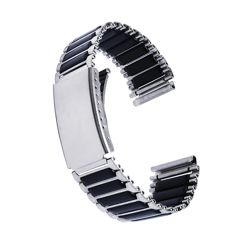 18mm Steel/Resin Composite Watch Strap for TIMEX Q Casio