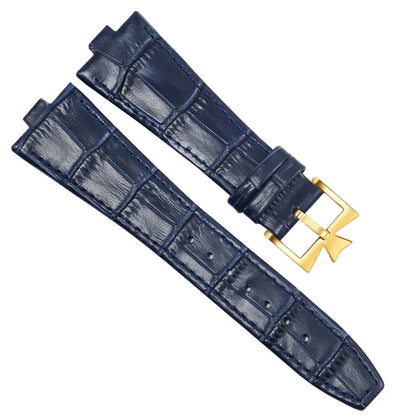 Echtleder-Uhrenarmband für Vacheron Constantin OVERSEAS, Serie 4500V 5500V P47040, Edelstahlstruktur, Herren-Uhrenarmband, 25x8