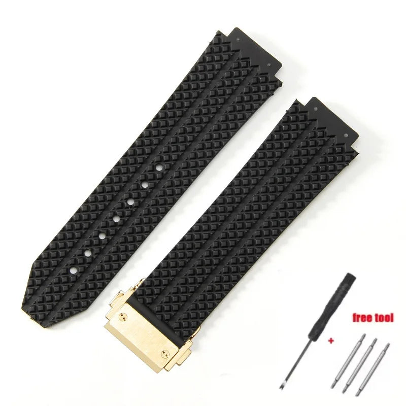Replacement watch strap for Hublot Big Bang Classic Fusion Bracelet 24*17mm 26*19mm Soft Silicone Rubber Watch Strap