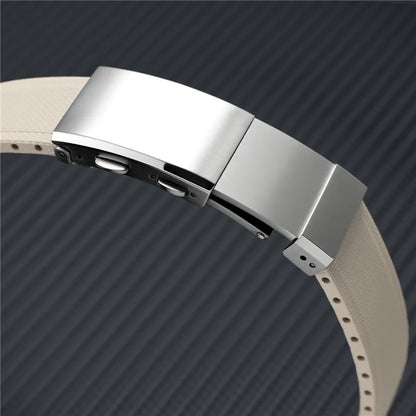 316L Stainless Steel Watch Buckle 16mm 18mm 20mm 22mm, Double Push Button Folding Clasp, Brushed Metal Watch Strap Clasp