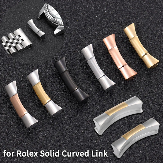 2 pezzi di connettore terminale ricurvo solido per bracciale Rolex Submariner per Water Ghost per Daytona 20mm 21mm cinturino in gomma connessione senza cuciture