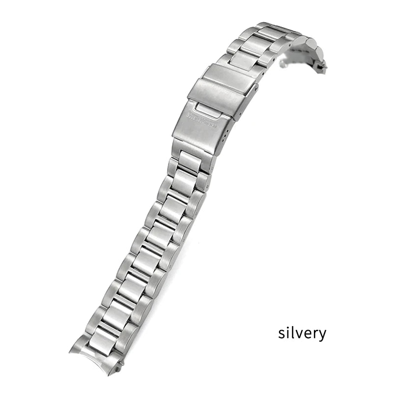 Bracelet de montre en acier inoxydable de qualité, 21mm 19mm 22mm, pour montre Longines L3 HydroConquest L3.782.4 781, extrémité incurvée, bracelet en métal massif