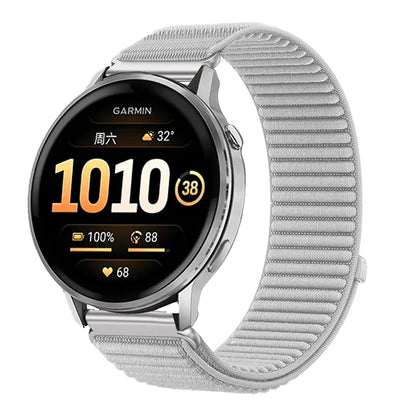 Cinturino in nylon da 20 mm 22 mm per Garmin Forerunner 255 265 970 165 55/Active 6 5, Correa Garmin Venu 4 3 45 mm/Vivoactive 5