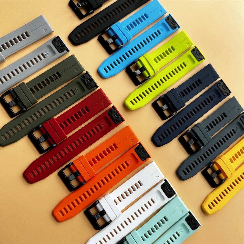 Bracciale in silicone QuickFit 22 26 mm per Garmin Fenix 5 5X Plus 6X 7 7X Pro Quatix 8 Fenix 8 Pro 51 mm 47 mm Epix, cinturino sportivo da esterno