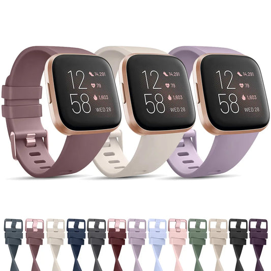Weiches TPU-Uhrenarmband für Fitbit Versa 1/Versa 2/Versa Lite, Sportarmband für Fitbit Versa 2 Versa SE, Ersatz