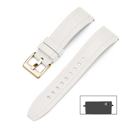 Premium quality vulcanized FKM rubber watch straps, 18mm, 19mm, 20mm, 21mm, 22mm, 23mm, 24mm quick-release watch straps