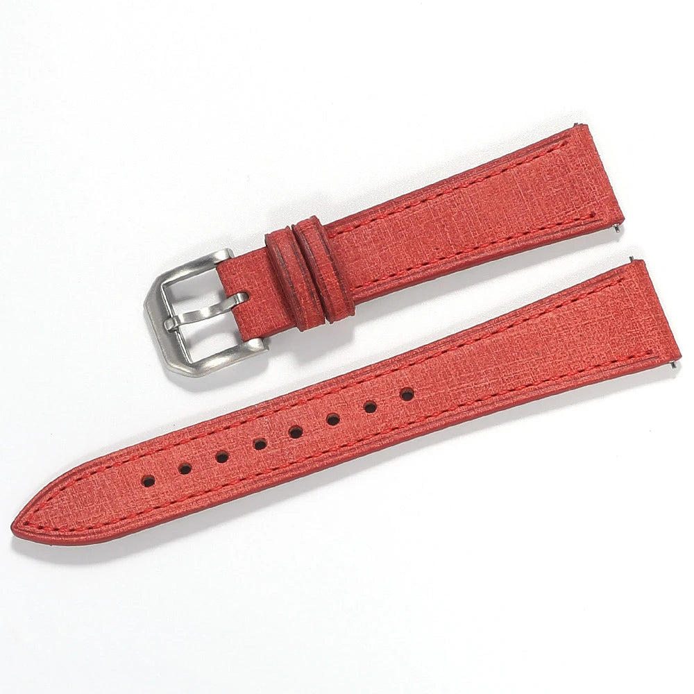 Bracelet de montre en cuir fait main italien Babele tanné végétal de qualité supérieure 20mm 22mm bracelets de montre en cuir à Texture Vintage à dégagement rapide