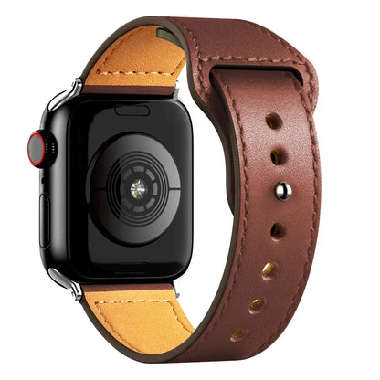 Cinturino in pelle per Apple Watch, Ultra 3, 49mm, 46mm/42mm, 41mm/45mm, 44mm, 40mm, iWatch serie 11 10 9 8 7 4 5 6 se