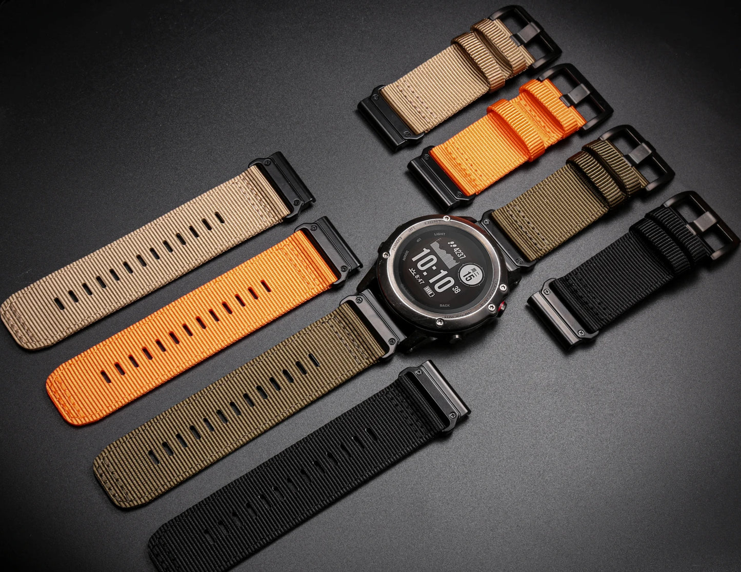 HEMSUT Watch Band for Garmin Tactix Nylon Quickfit 20 22 26mm Sport Strap Compatible Fenix8 7 6 EPIX /MK3 /Tactix
