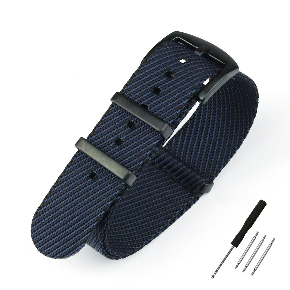 Cinturino per orologio in Nylon 20mm 22mm, cinturino a righe, cinturino di ricambio, accessori militari per cinturini orologio T-udor