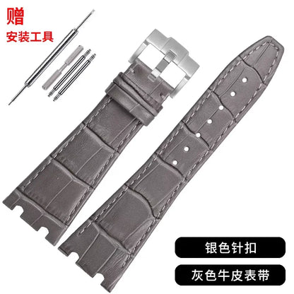 Bracelet de montre en cuir véritable pour Audemars Piguet Royal Oak Offshore AP 15400/15500/26331, Bracelet de remplacement pour hommes et femmes, 26mm