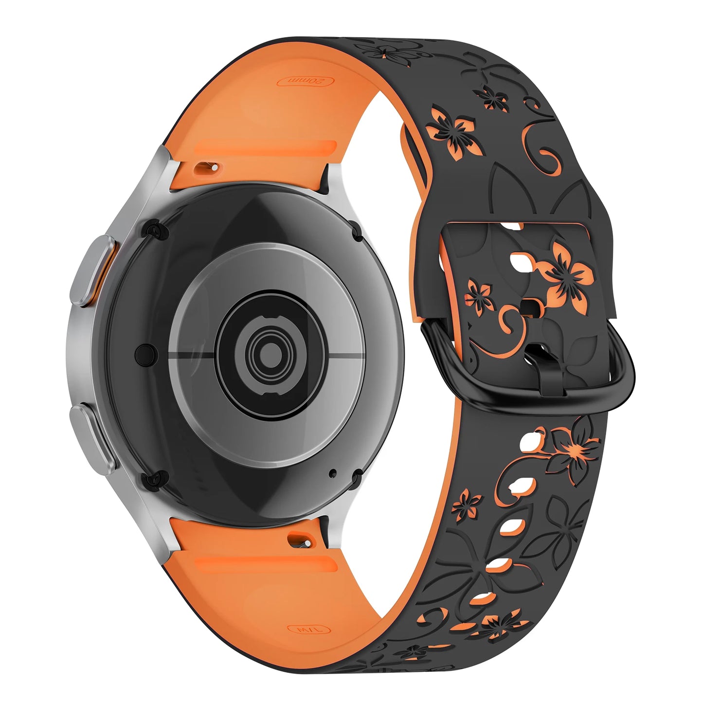 Bracelet en Silicone pour Samsung Galaxy Watch 7 6 5 4 FE/5Pro 45mm sans espaces Sport Correa gravé Galaxy Watch6 Classic 43mm 47mm