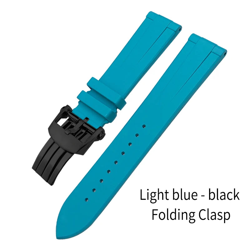 Bracelet de montre en caoutchouc fluoré FKM à dégagement rapide, 21mm 22mm, pour Breitling Navitimer Avenger Superocean, bracelet de montre souple coloré