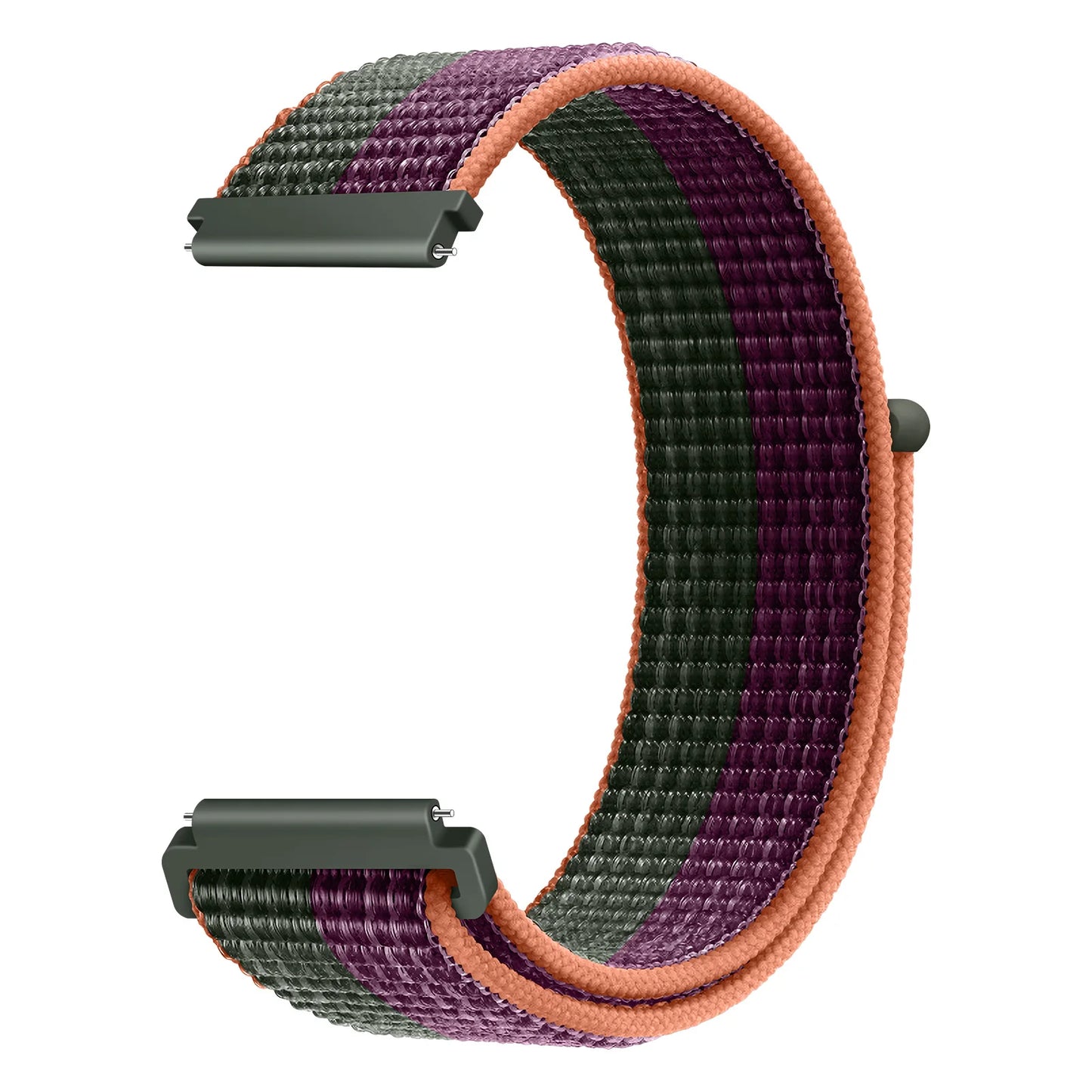 Bracelet à boucle en Nylon pour Amazfit Bip 6/5/GTS 4/3/2/2e/Mini/GTR 42mm/47mm/GTR 4/3 Pro Sport, 20mm/22mm, 2 bandes