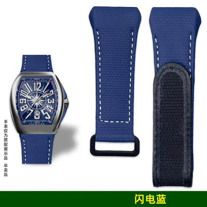 Bracelet de montre en caoutchouc FKM personnalisé pour Franck Muller V45/V32/V41 |   Bracelet en caoutchouc fluoré imperméable |   Bracelet de remplacement de luxe durable