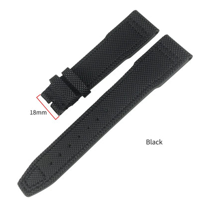Bracelet de montre en cuir de veau pour homme, bracelet de montre en nylon, bleu, adapté pour Portofino IWC, TOP GUN, Big Pilot SPITFIRE Mark 18, 20mm, 21mm, nouveau
