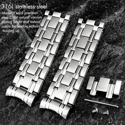 Replacement Parts for Omega New Seamaster 300 Watch Bracelet, 20mm, 316L Stainless Steel Link, Section Accessories