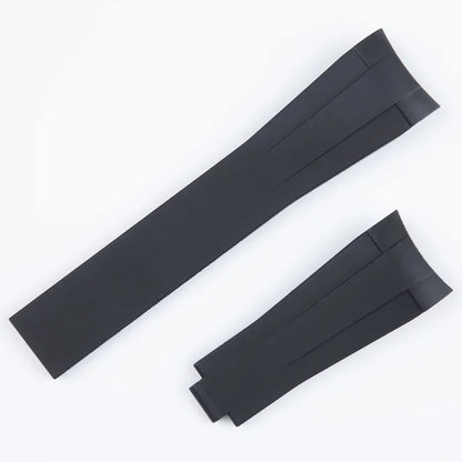 FKM Fluoro Rubber Watch Strap Natural for Rolex 20mm Submariner Daytona OYSTERFLEX GMT with Deployant Clasp