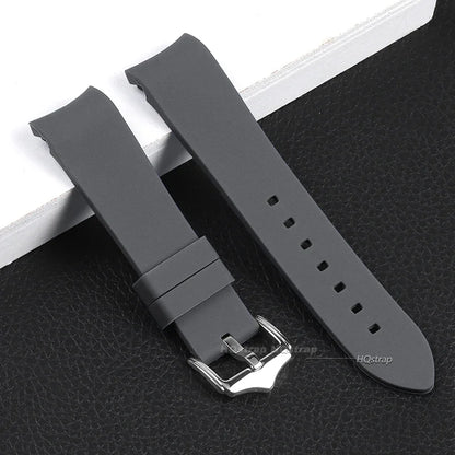 Bracelet en caoutchouc à extrémité incurvée, 20mm 22mm, en Silicone, pour Seiko, Bracelet de Sport étanche pour Rolex, haute qualité