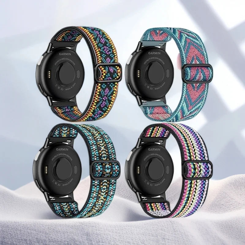 Cinturino elastico per Samsung Watch7 6 5 4, cinturino in Nylon per Garmin Vivoactive4s/Forerunner245/Garmin Venu 3/Huawei WatchGT 6 5 4 3