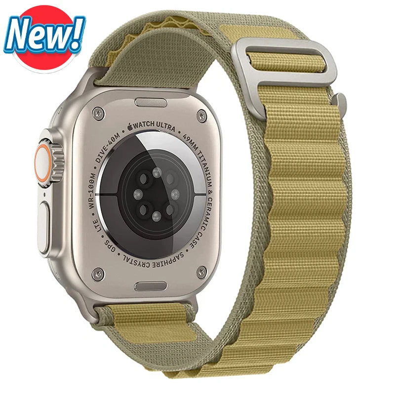 Bracelet à boucle alpine pour Apple watch Ultra 3 2 bandes 49mm 45mm 44mm 40mm 41mm 46mm 42mm Bracelet iWatch série 11 10 SE 9 8 7 6 5 4
