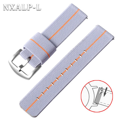 18mm 20mm 22mm 24mm Nylon Elastic Watch Strap Army Woven For Seiko Bracelet Military Sport Watch Band For Men Quick Release