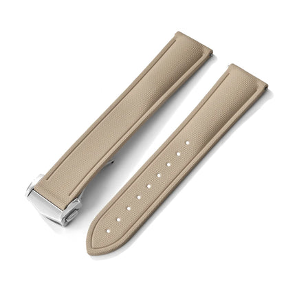 Bracelet de montre déployant de sport à motif tissé de haute qualité, 20mm 21mm 22mm, bracelet de montre en caoutchouc FKM