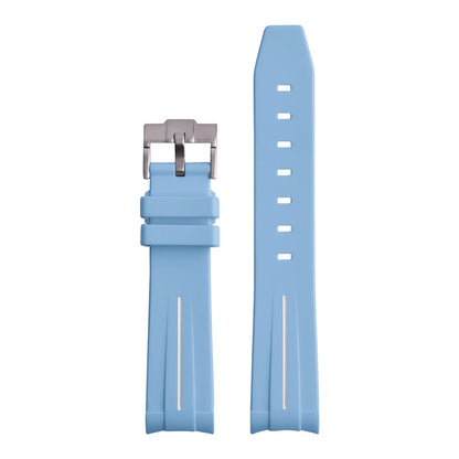 STAPELP Bracciale per orologio in gomma con estremità curva da 20 mm adatto per Omega X s-watch Joint Moon cinturini per orologi uomo donna Cinturino impermeabile