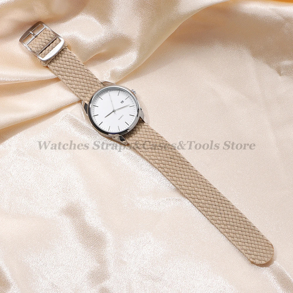 14mm 16mm 18mm 20mm 22mm Nylon Woven Canvas Watch Strap for Perlon for Omega Watchband Men Women Sport Wristband Accessories