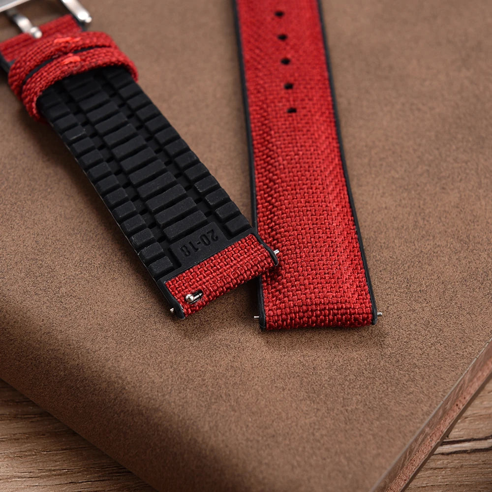 Bracelet en caoutchouc pour tissu voile, nouveau Design, bracelets de montre étanches à dégagement rapide, 18mm 19mm 20mm 21mm 22mm, bracelet en toile et Nylon