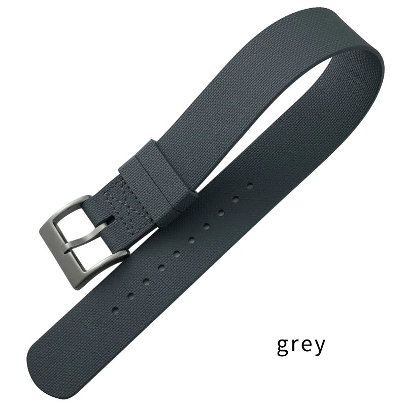 Bracelet de montre en caoutchouc fluoré souple FKM, 19mm 20mm, pour Omega Seamaster IWC Pilot Tudor Black Bay marron vert bleu gris