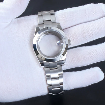 NH35 Watch Accessories, 36mm/39mm Stainless Steel Watch Case for Seiko NH35 NH38 NH36, 28.5mm Movement, Datejust Oyster Dial, Parts